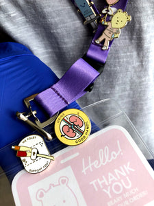 We Foley Support You StatLock Enamel Pin