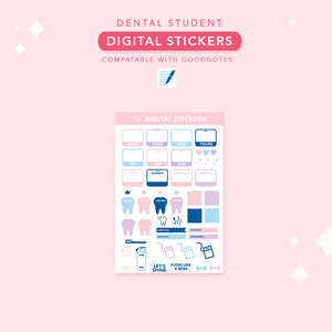 Dental Student Digital Planner Stickers