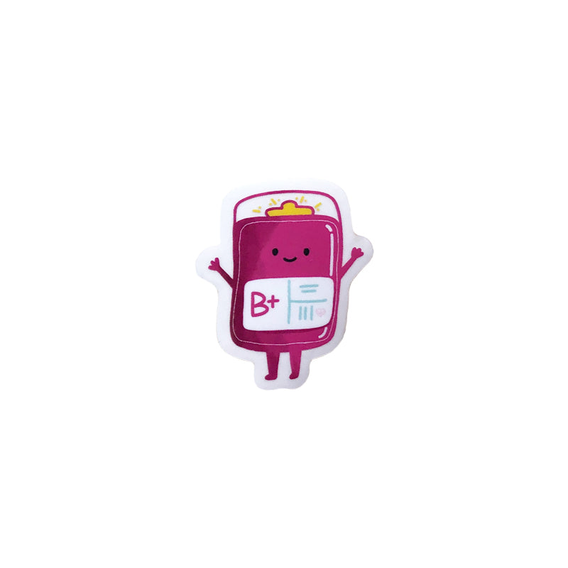 Be Positive (B+) Transparent Sticker – Jessica Ku Design