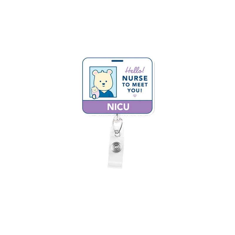 Nicu Badge Reel, Nicu Nurse, College Graduation Gift for Her, Nurse Gift, Permanent Swivel / Nicu w/Hearts