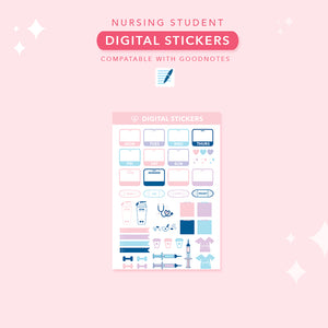 Nursing Student Digital Planner Stickers