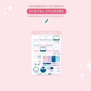 Pharmacy Student Digital Planner Stickers
