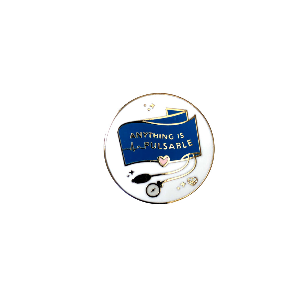 Anything is Pulsable Enamel Pin