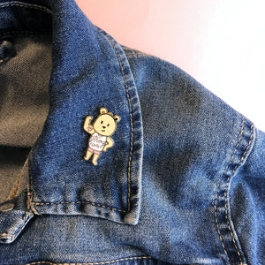 Strong & Cute Bear Enamel Pin